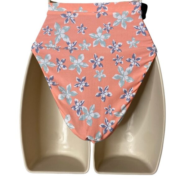 Becca French Cut Hi Leg Floral Bikini Swim Bottoms NEW Size L - Picture 7 of 11
